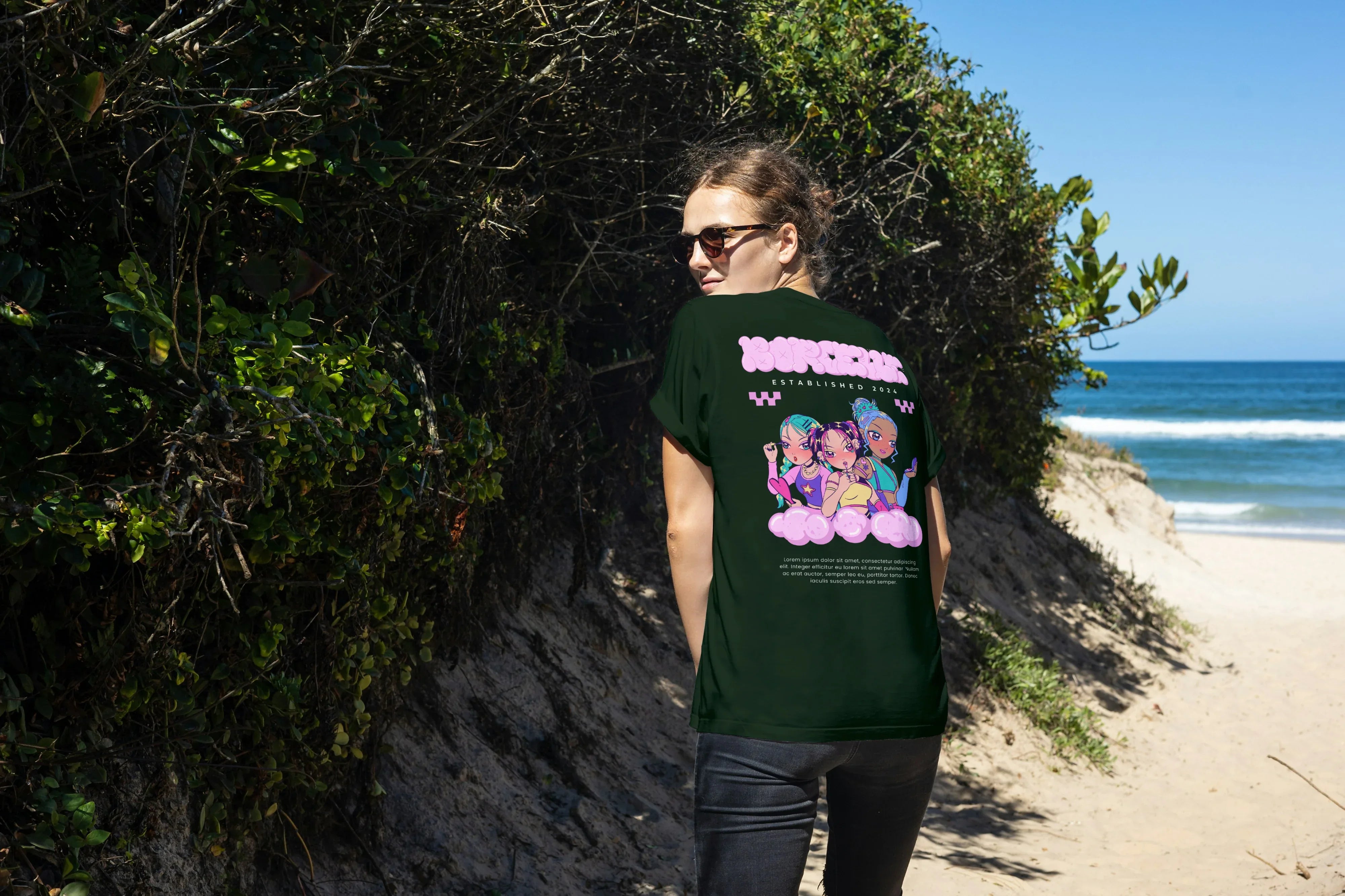 Borocelle Graphic Oversized Classic T-Shirt for Women - Not So Suttle