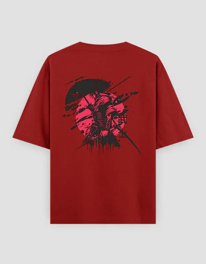 Samurai Sword Graphic Oversized Classic T-Shirt for Men - Not So Suttle