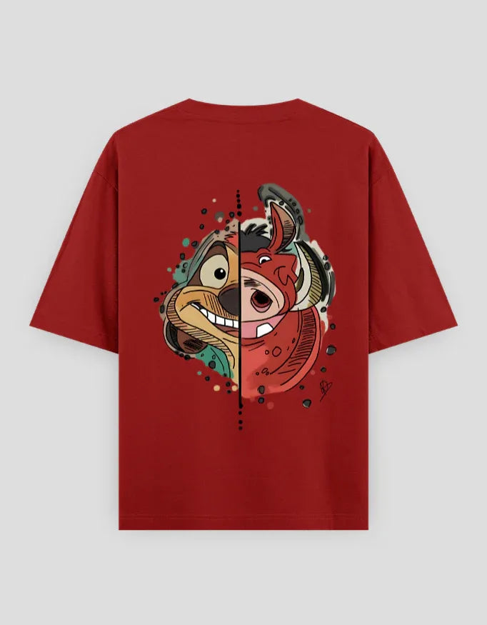 Hakuna Matata Graphic Oversized Classic T-Shirt for Men - Not So Suttle
