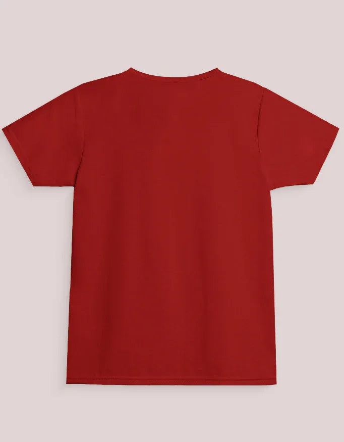 Girl's Crew Neck T-Shirt Red - Not So Suttle