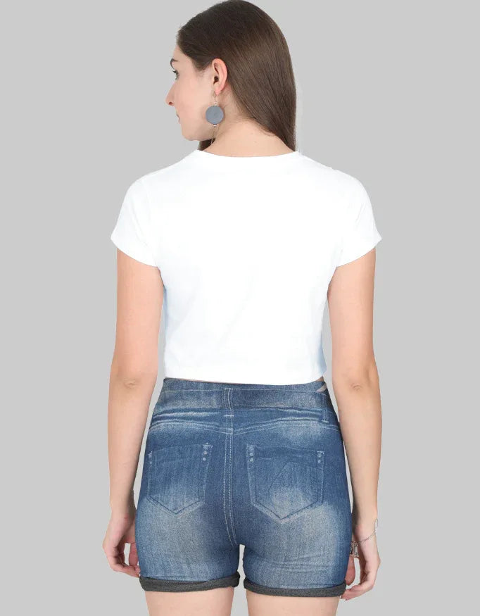 Grey and White Crop Top - Not So Suttle