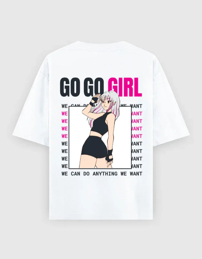 Go Go Girl Graphic Oversized Classic T-Shirt for Women - Not So Suttle