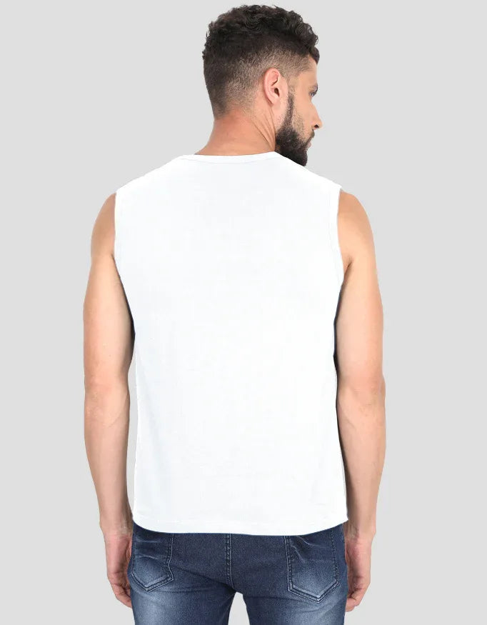 Smile Graphic Sleeveless T-Shirt for Men - Not So Suttle
