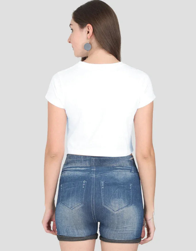 Smiley Graphic Crop Top for Women - Not So Suttle