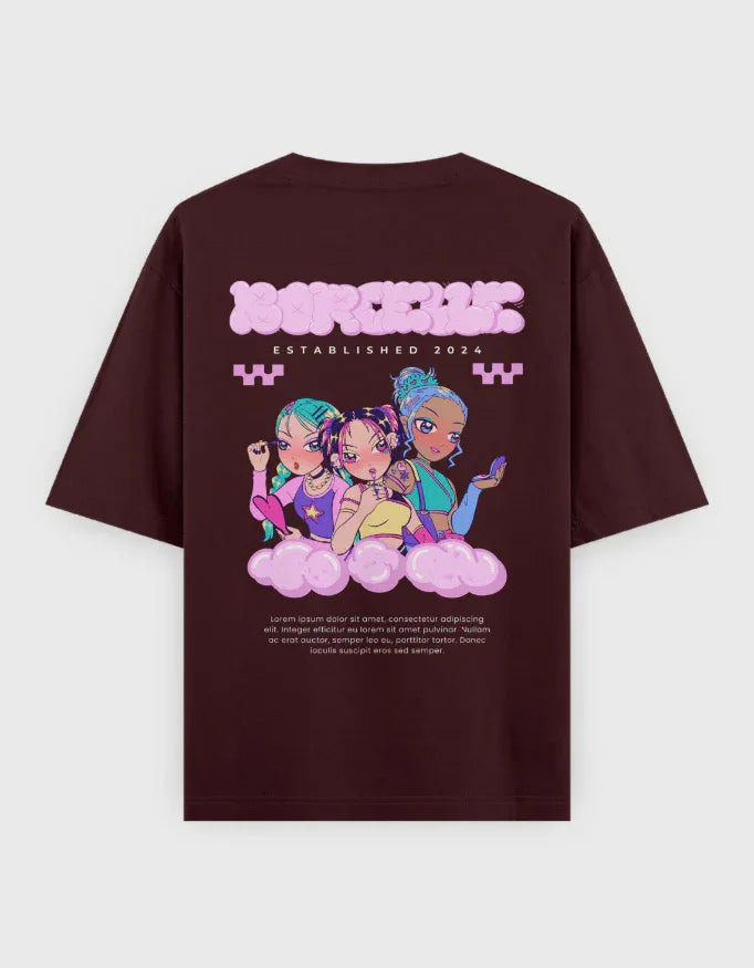 Borocelle Graphic Oversized Classic T-Shirt for Women - Not So Suttle