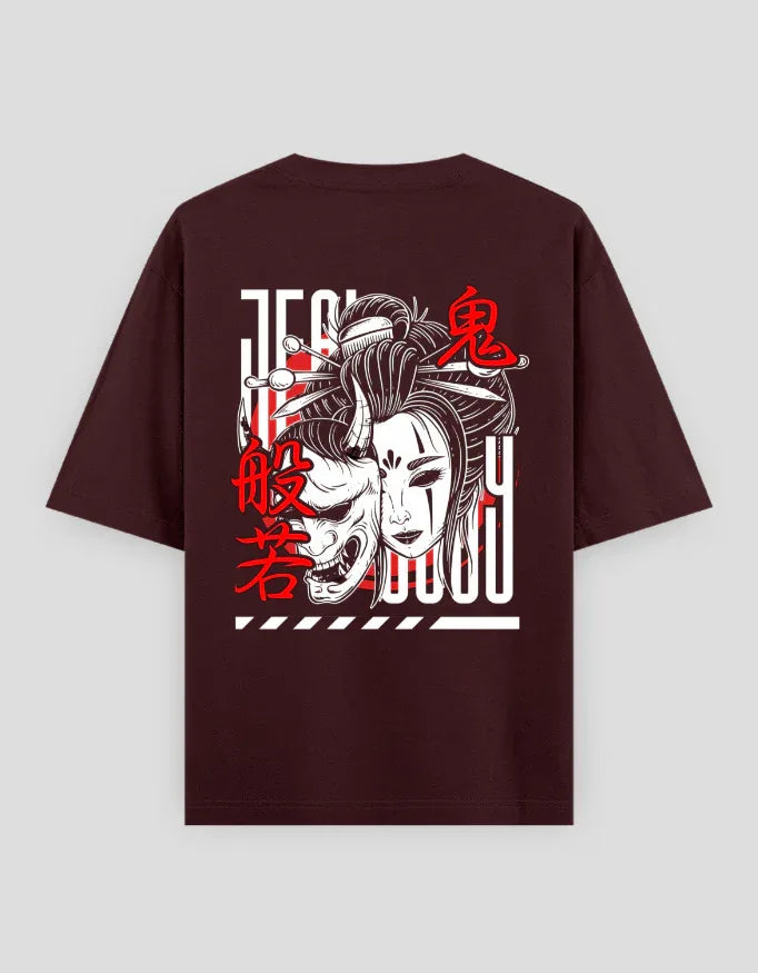 Black Graphic Oversized Classic T-Shirt for Men - Not So Suttle