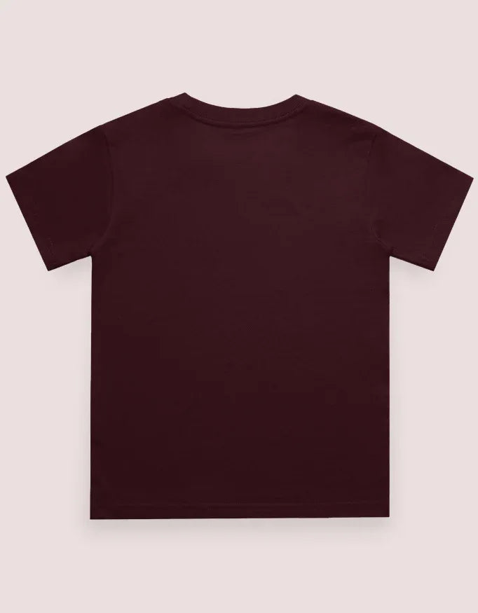 Boy's Crew Neck T-Shirt Maroon - Not So Suttle