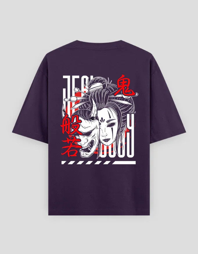 Black Graphic Oversized Classic T-Shirt for Men - Not So Suttle