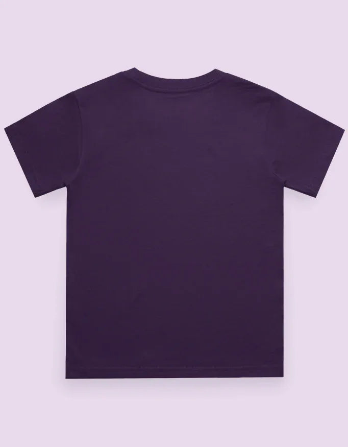 Boy's Crew Neck T-Shirt Purple - Not So Suttle