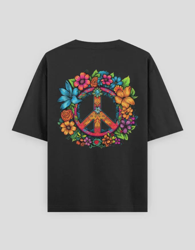 Peace Graphic Oversized Classic T-Shirt for Women - Not So Suttle
