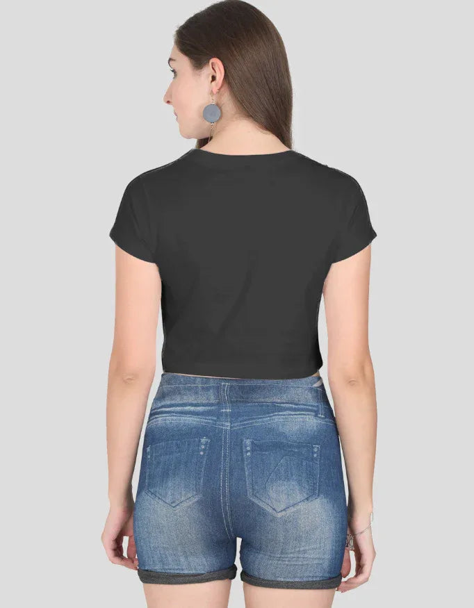 Sassy Girl Graphic Crop Top for Women - Not So Suttle