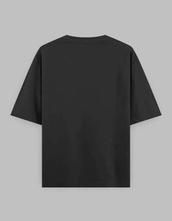 Solid Black Oversized Classic T-Shirt for Men - Not So Suttle