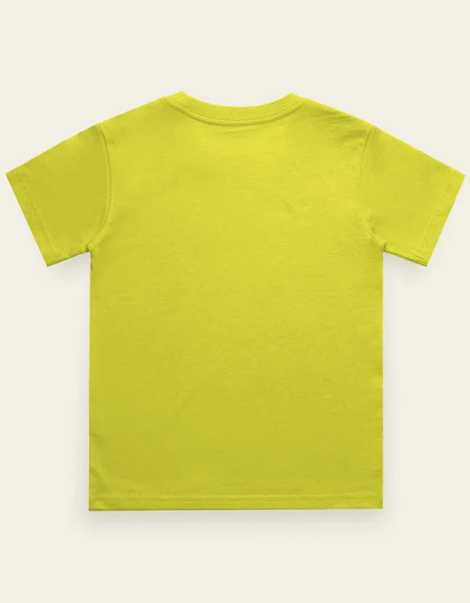 Boy's Crew Neck T-Shirt Yellow - Not So Suttle