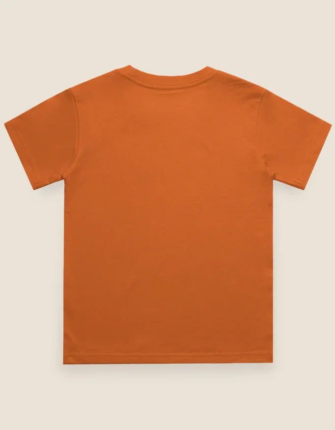 Boy's Crew Neck T-Shirt Orange - Not So Suttle