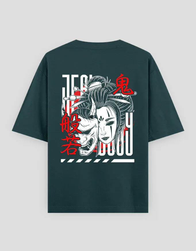 Black Graphic Oversized Classic T-Shirt for Men - Not So Suttle