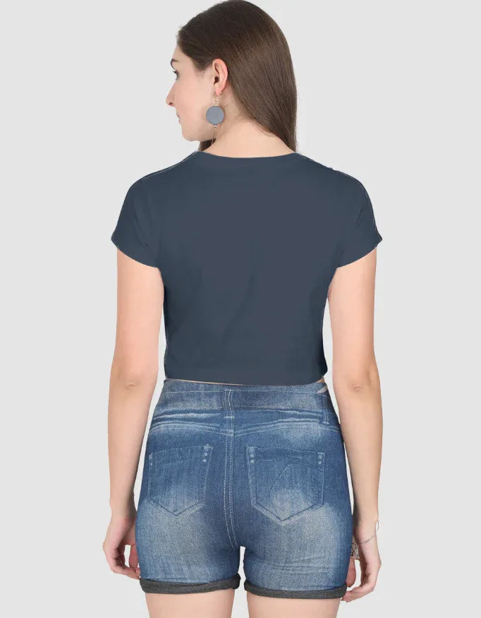 So What !!! Graphic Crop Top for Women - Not So Suttle
