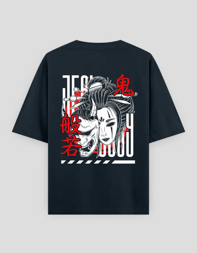 Black Graphic Oversized Classic T-Shirt for Men - Not So Suttle