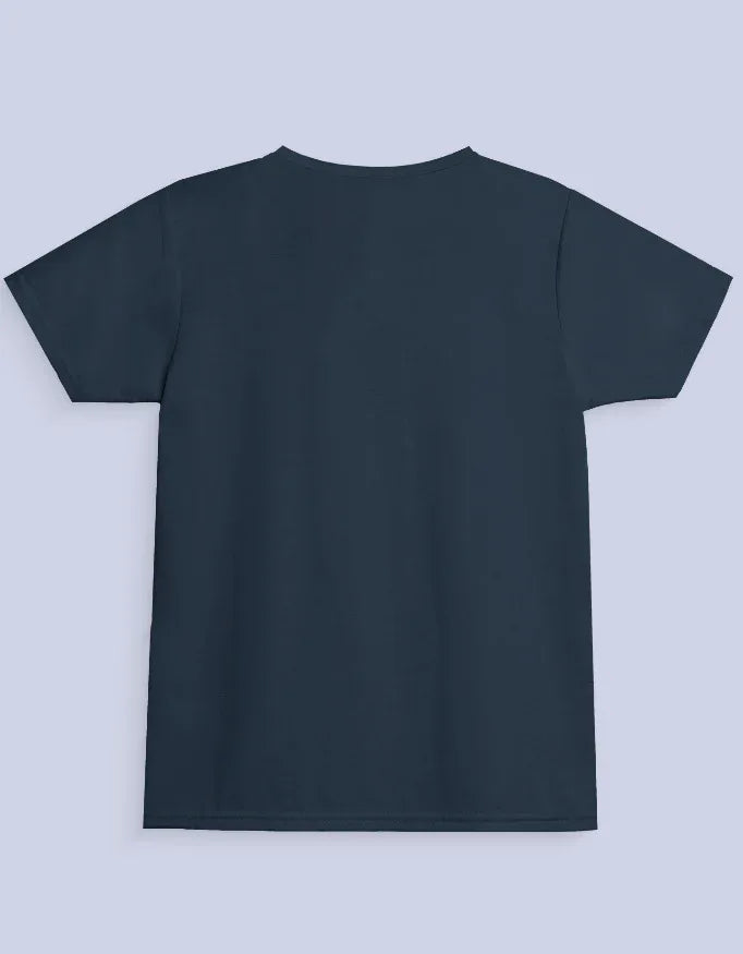 Girl's Crew Neck T-Shirt Navy Blue - Not So Suttle