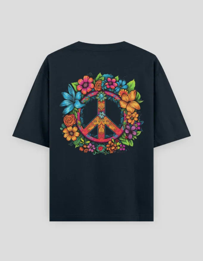 Peace Graphic Oversized Classic T-Shirt for Women - Not So Suttle