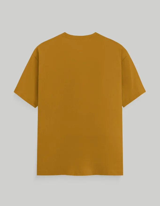Solid Mustard Yellow Plus Size Classic Crew T-Shirt for Men - Not So Suttle