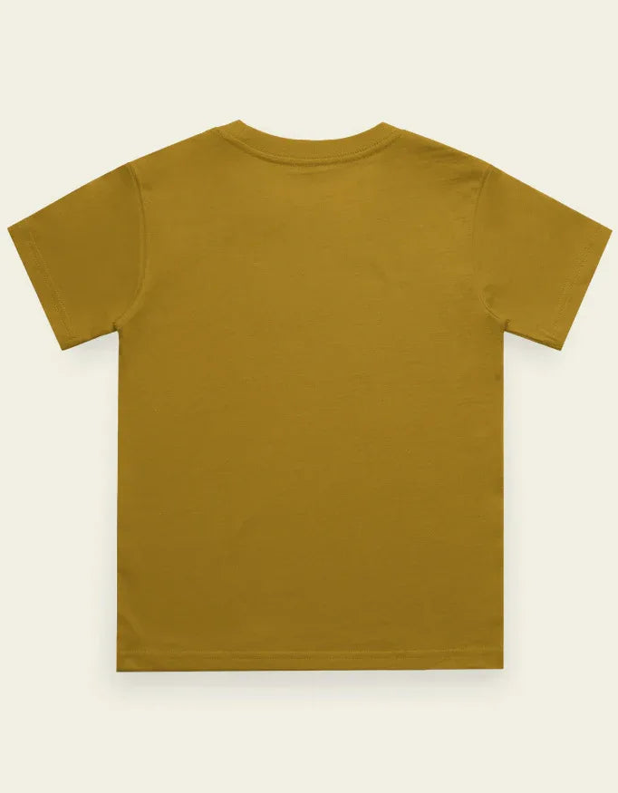 Boy's Crew Neck T-Shirt Yellow - Not So Suttle