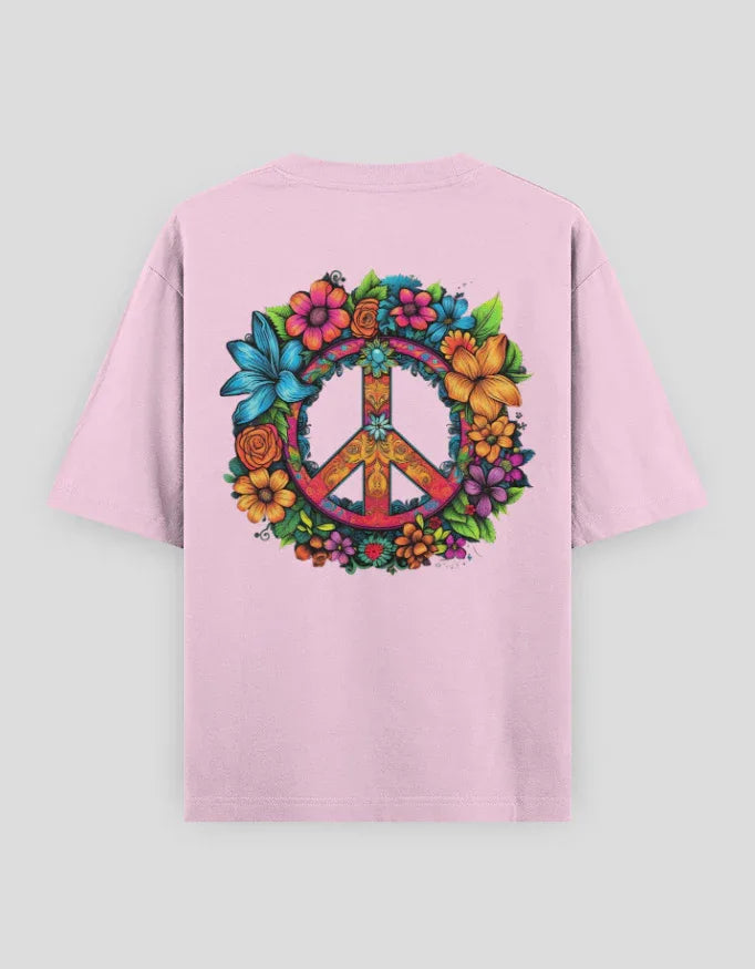 Peace Graphic Oversized Classic T-Shirt for Women - Not So Suttle