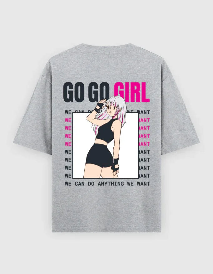 Go Go Girl Graphic Oversized Classic T-Shirt for Women - Not So Suttle