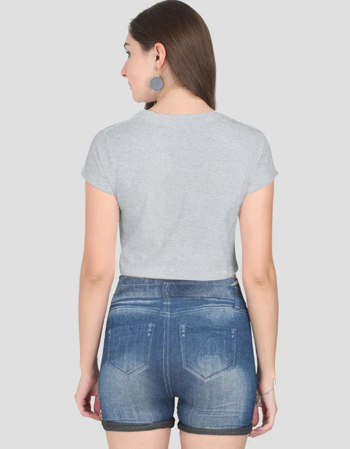 Smiley Graphic Crop Top for Women - Not So Suttle