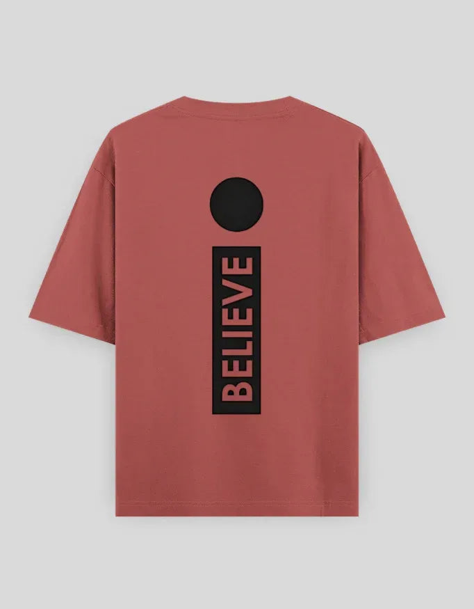 Believe Graphic Oversized Classic T-Shirt for Men - Not So Suttle