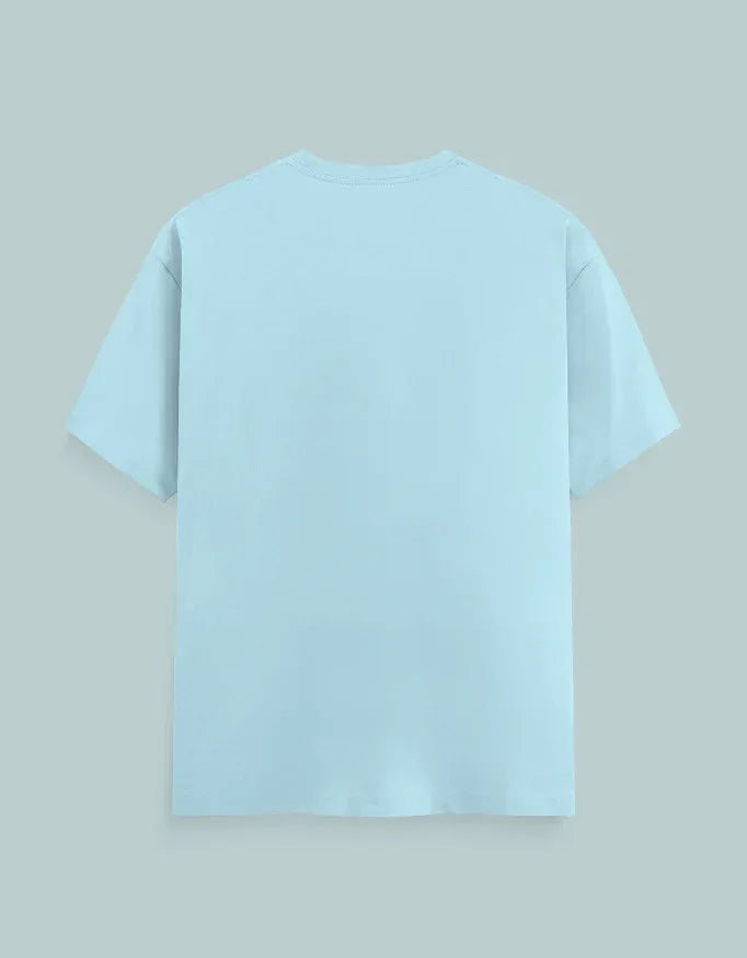 Solid Baby Blue Plus Size Classic Crew T-Shirt for Men - Not So Suttle