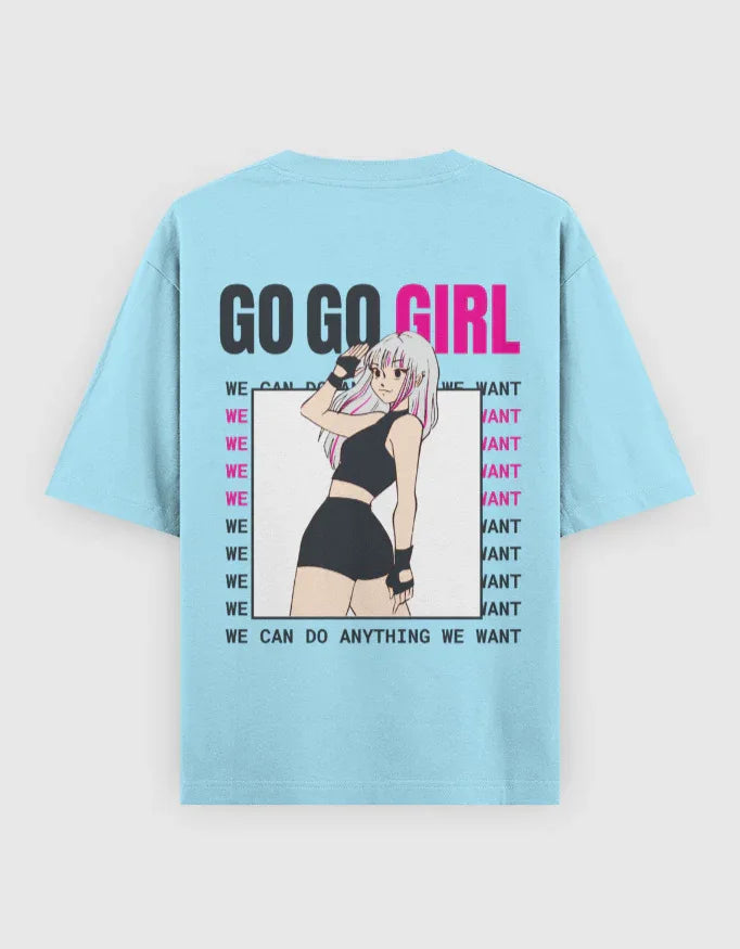 Go Go Girl Graphic Oversized Classic T-Shirt for Women - Not So Suttle