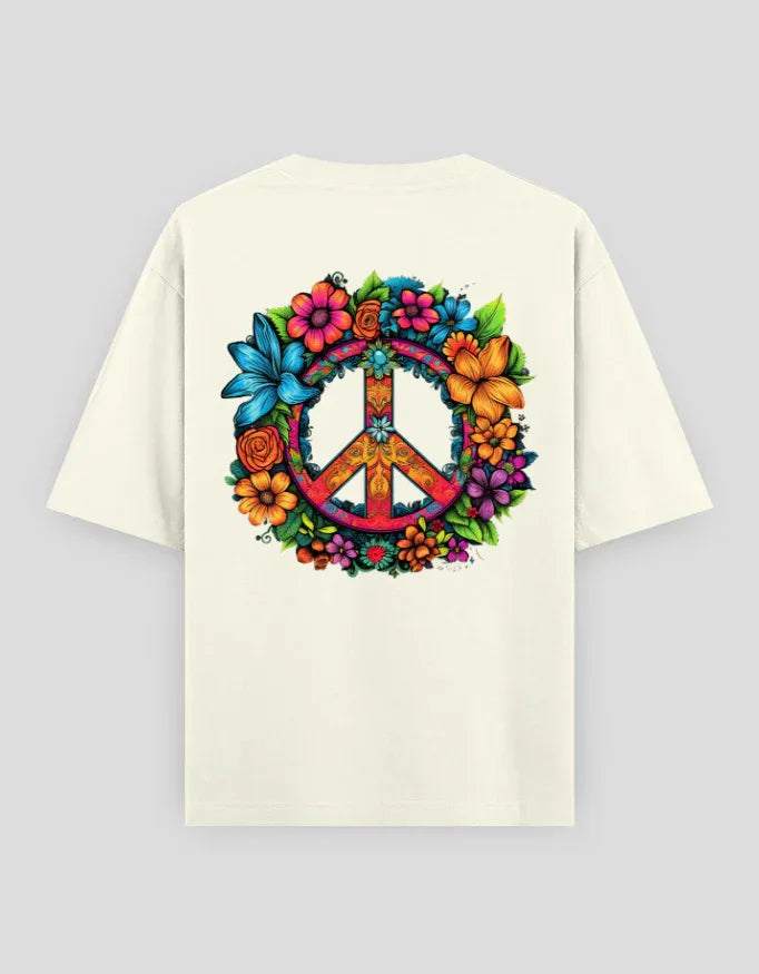 Peace Graphic Oversized Classic T-Shirt for Women - Not So Suttle