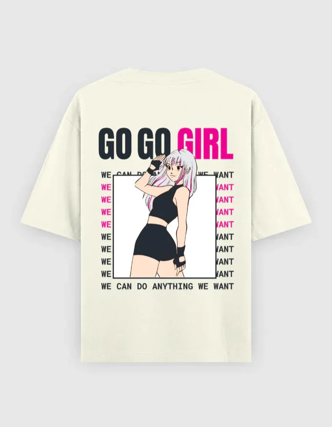Go Go Girl Graphic Oversized Classic T-Shirt for Women - Not So Suttle