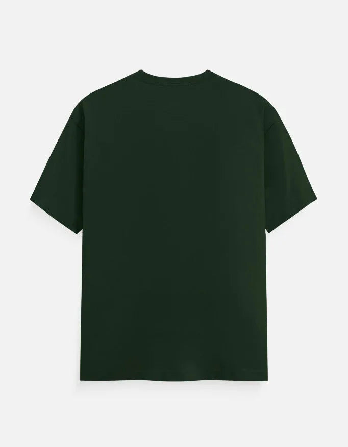 Solid Bottle Green Classic Crew T-Shirt for Men - Not So Suttle
