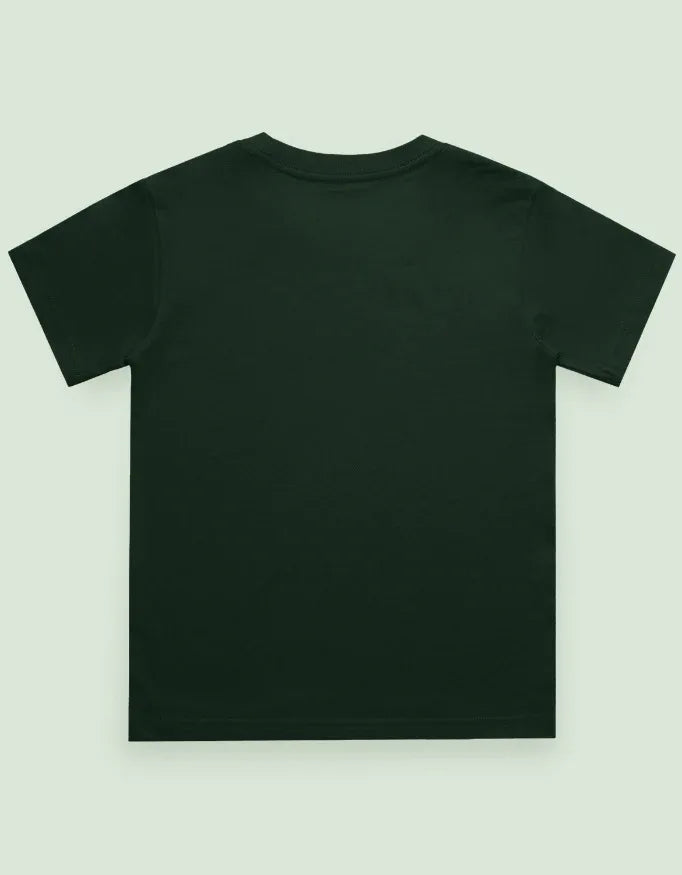 Boy's Crew Neck T-Shirt Bottle Green - Not So Suttle
