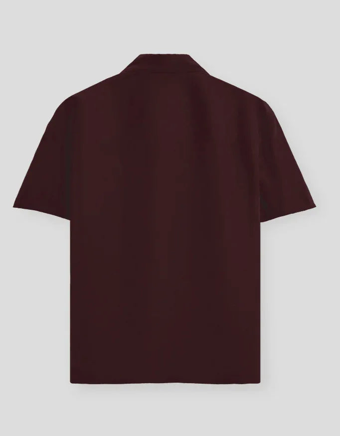 Solid Maroon Oversized Shirt for Men - Not So Suttle