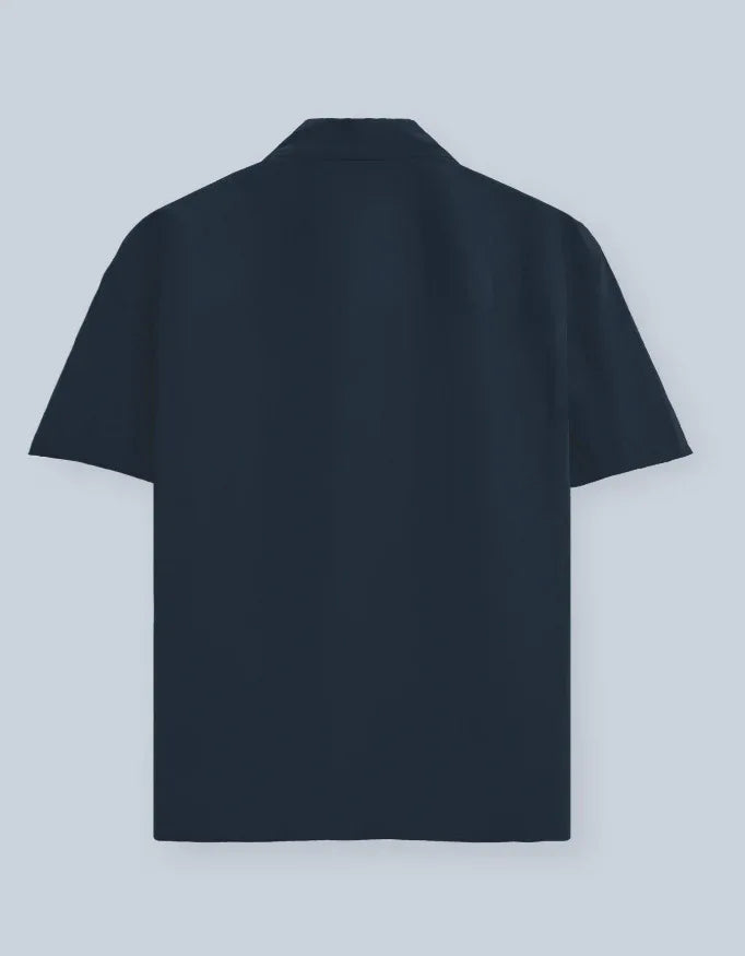Solid Navy Blue Oversized Shirt for Men - Not So Suttle
