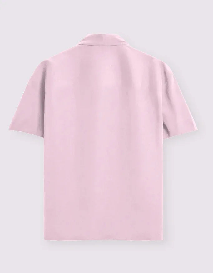Solid Baby Pink Oversized Shirt for Men - Not So Suttle