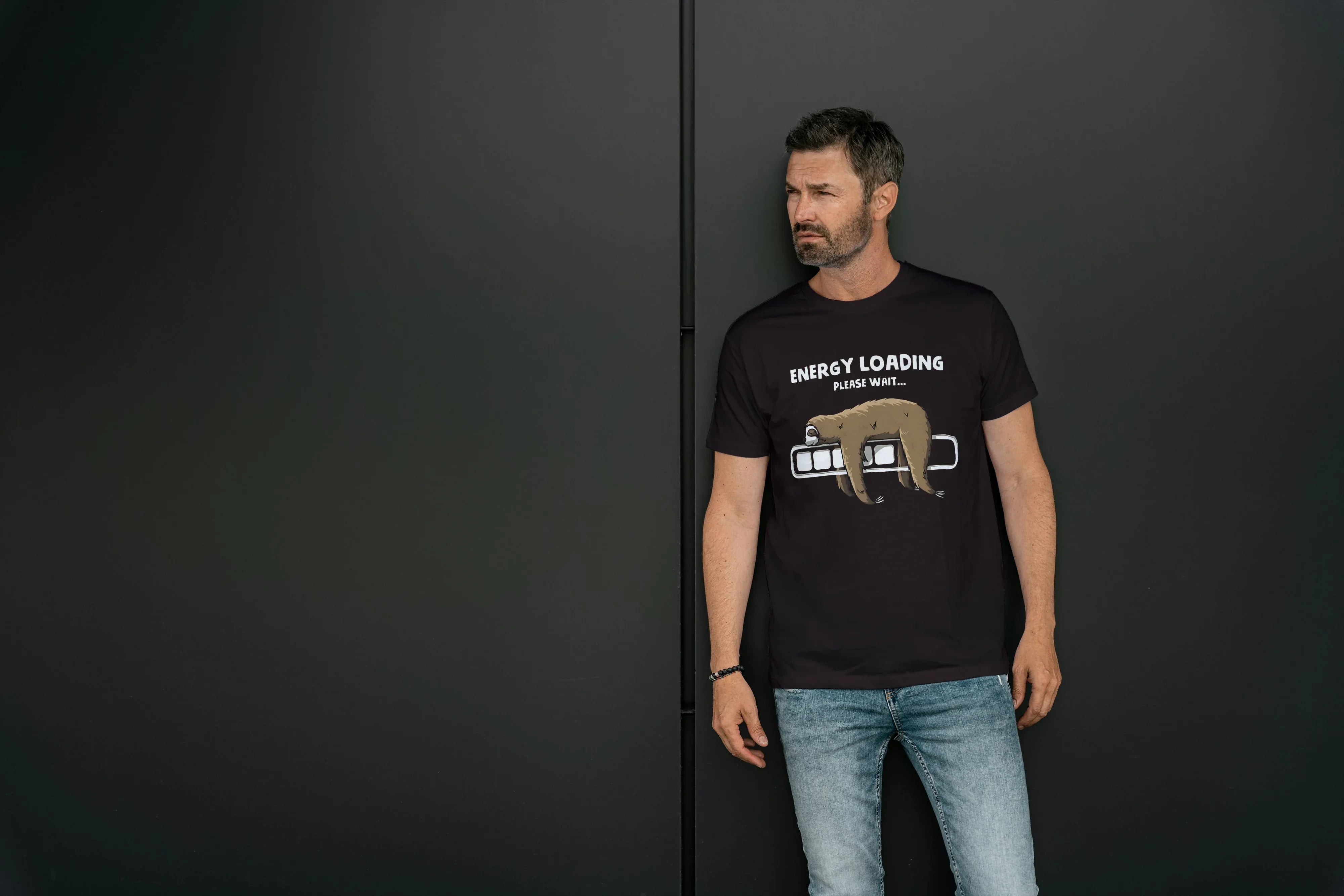 Energy Loading Graphic Classic Crew T-Shirt for Men - Not So Suttle