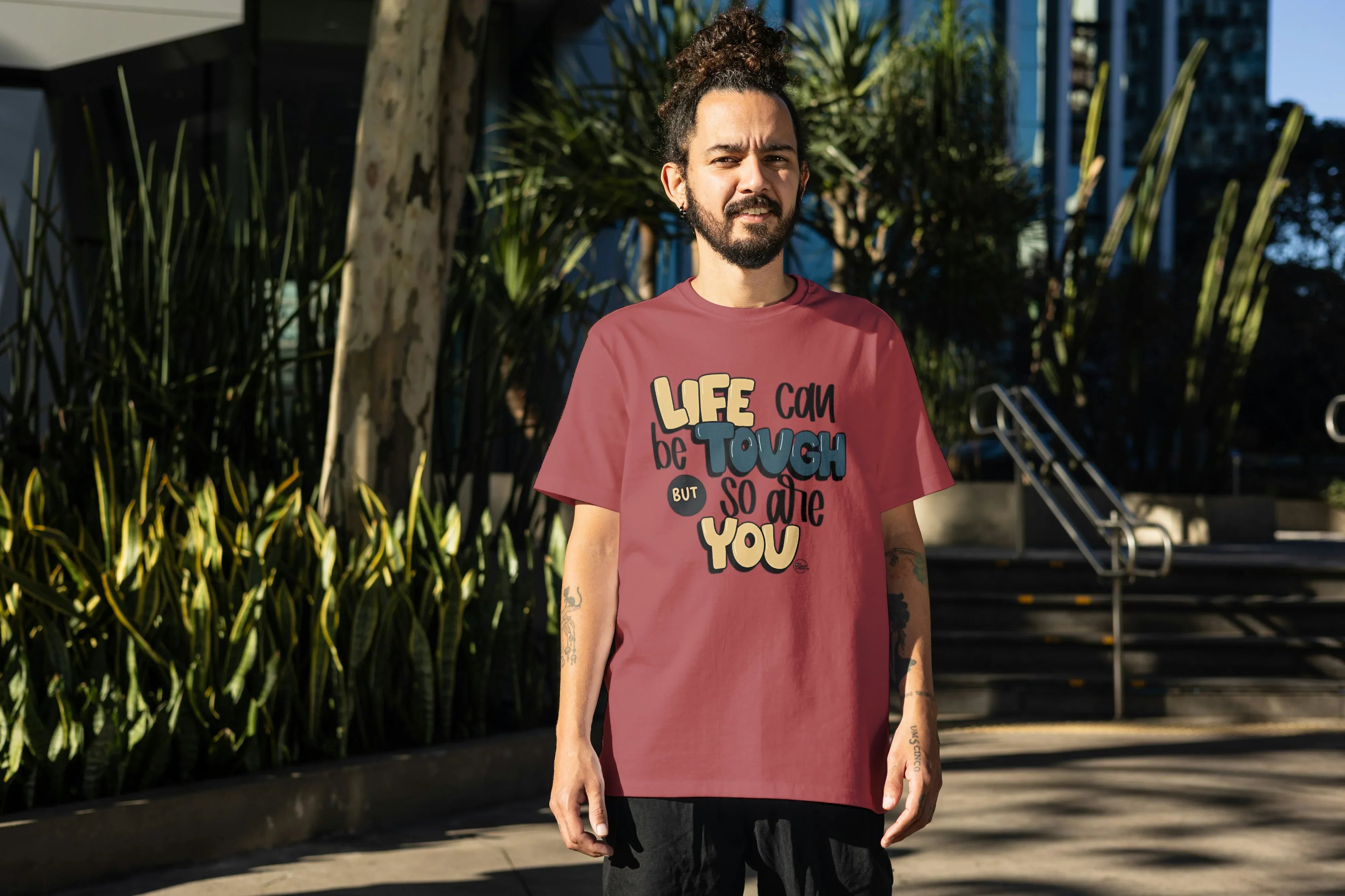 Life Can Be Tough So Are You Graphic Oversized Classic T-Shirt for Men - Not So Suttle