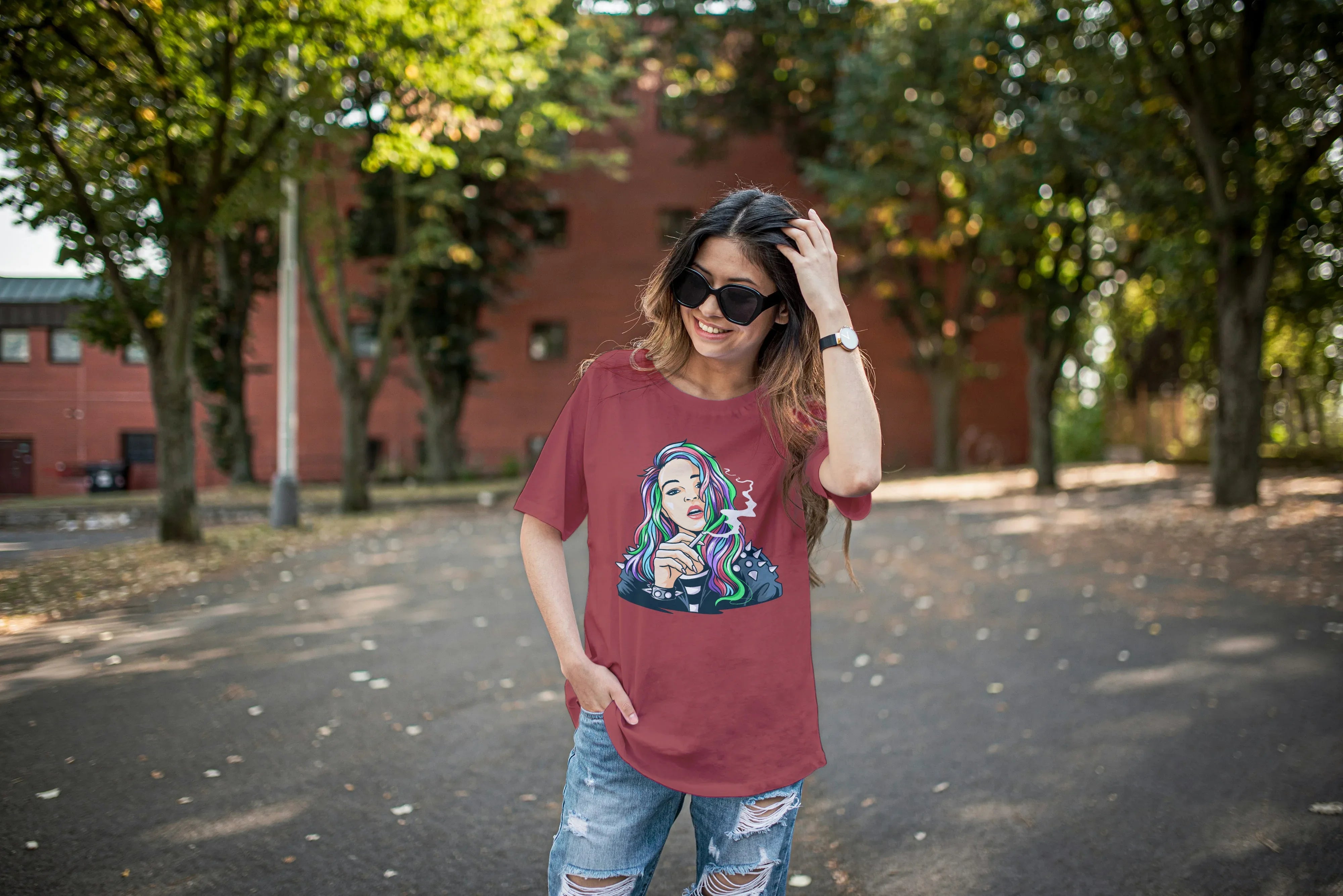 Rebel Graphic Oversized Classic T-Shirt for Women - Not So Suttle