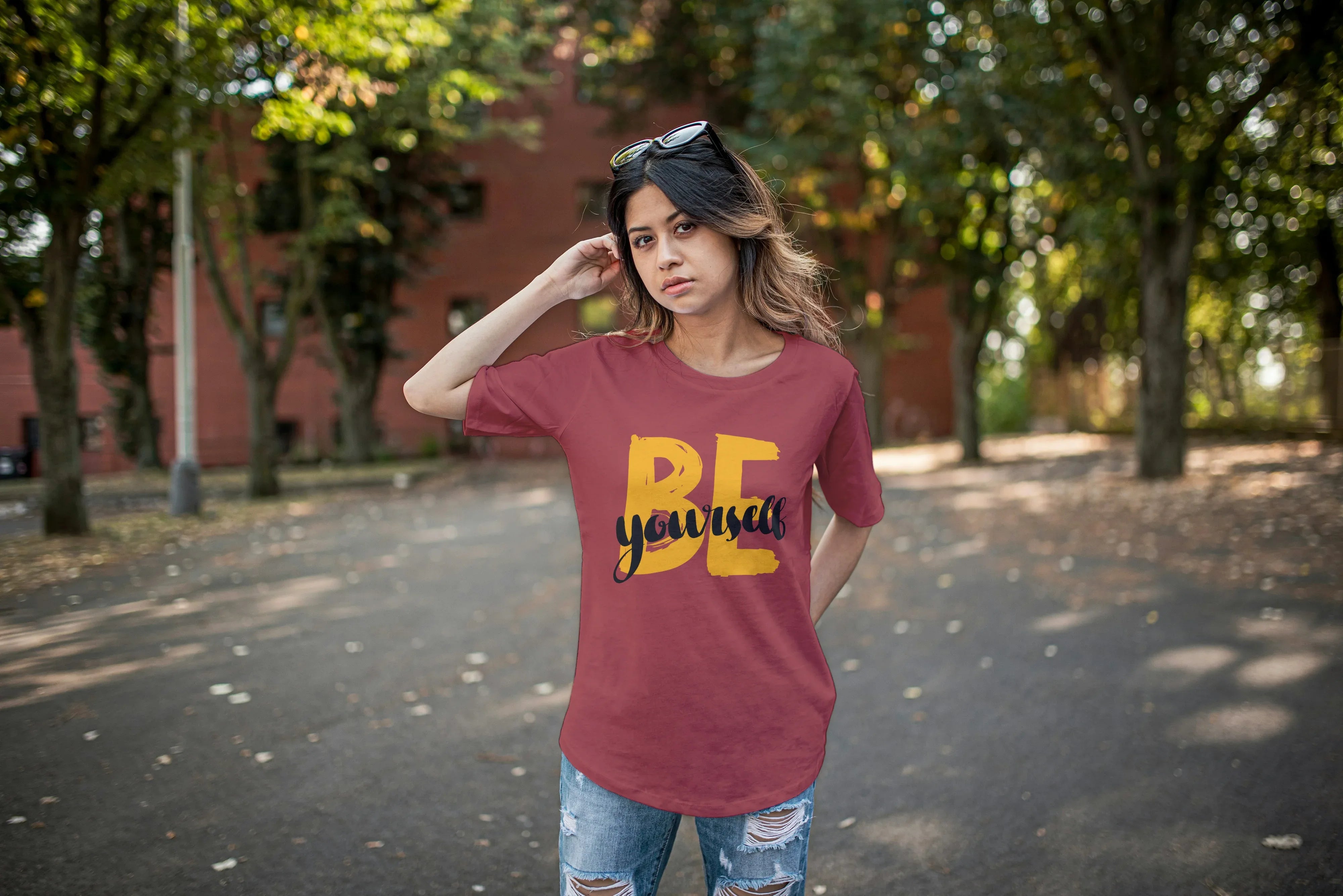 Be Yourself Graphic Oversized Classic T-Shirt for Women - Not So Suttle