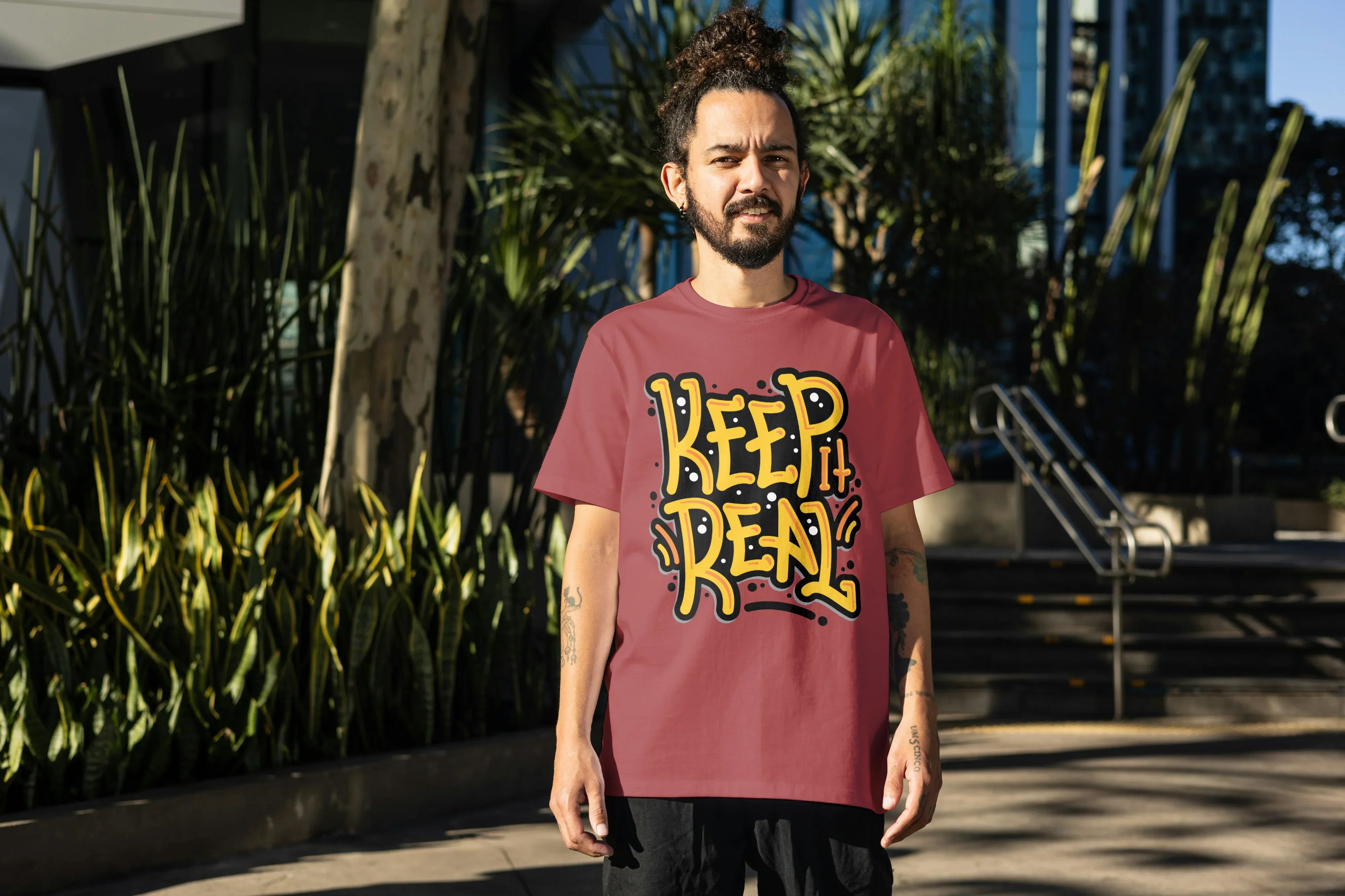 Keep it Real Graphic Oversized Classic T-Shirt for Men - Not So Suttle