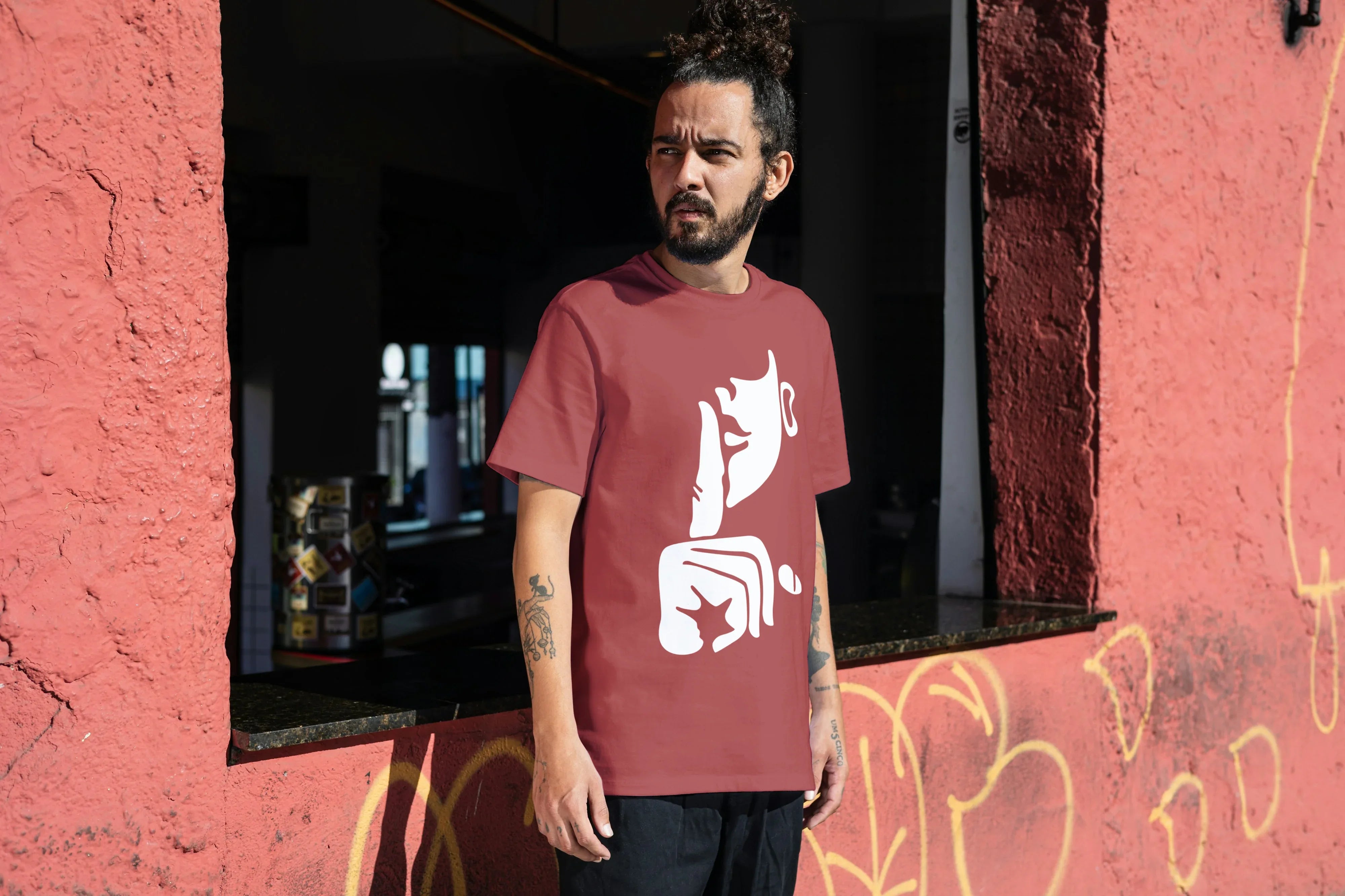 Silent Graphic Oversized Classic T-Shirt for Men - Not So Suttle