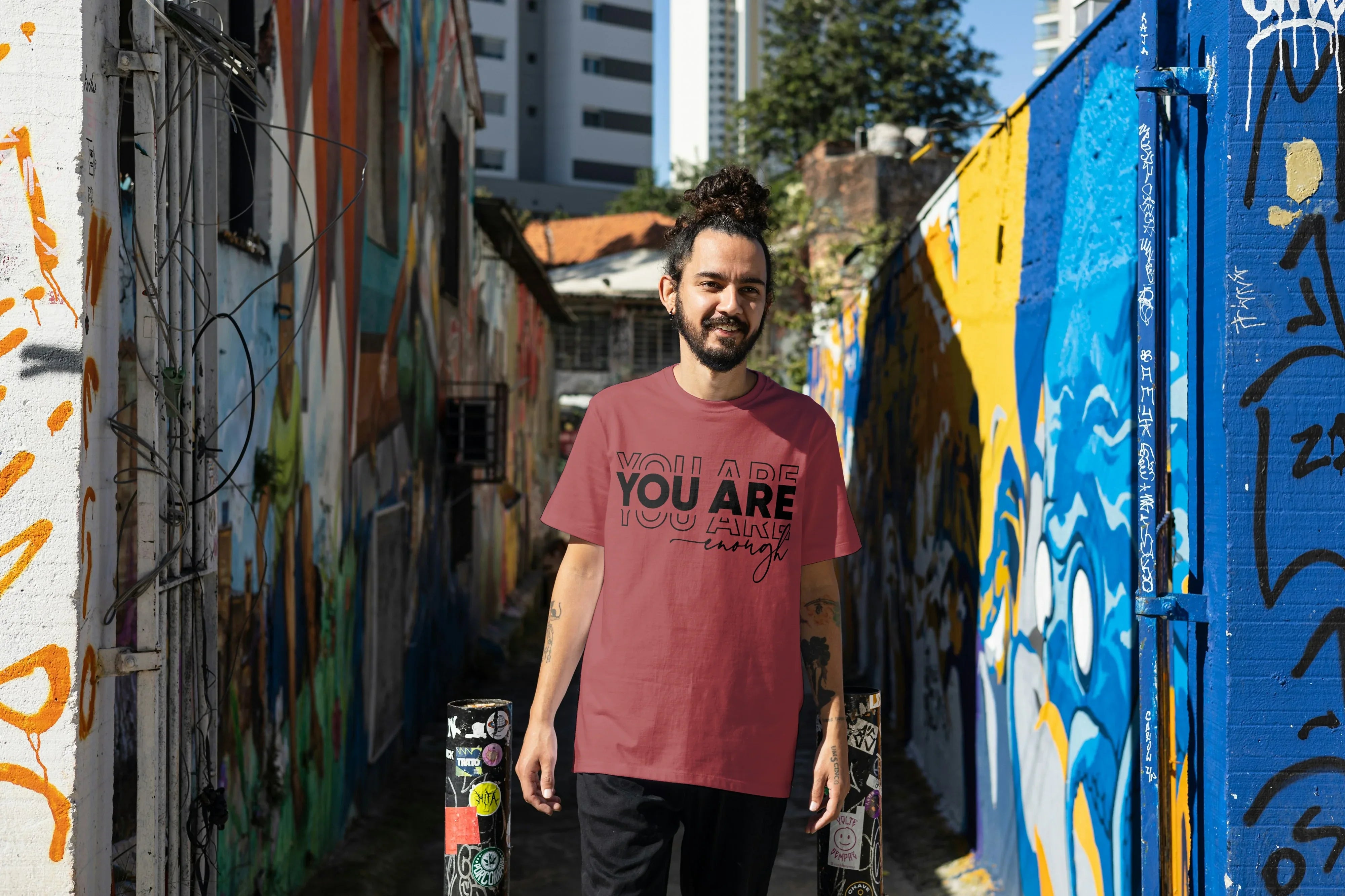 You Are Enough Graphic Oversized Classic T-Shirt for Men - Not So Suttle