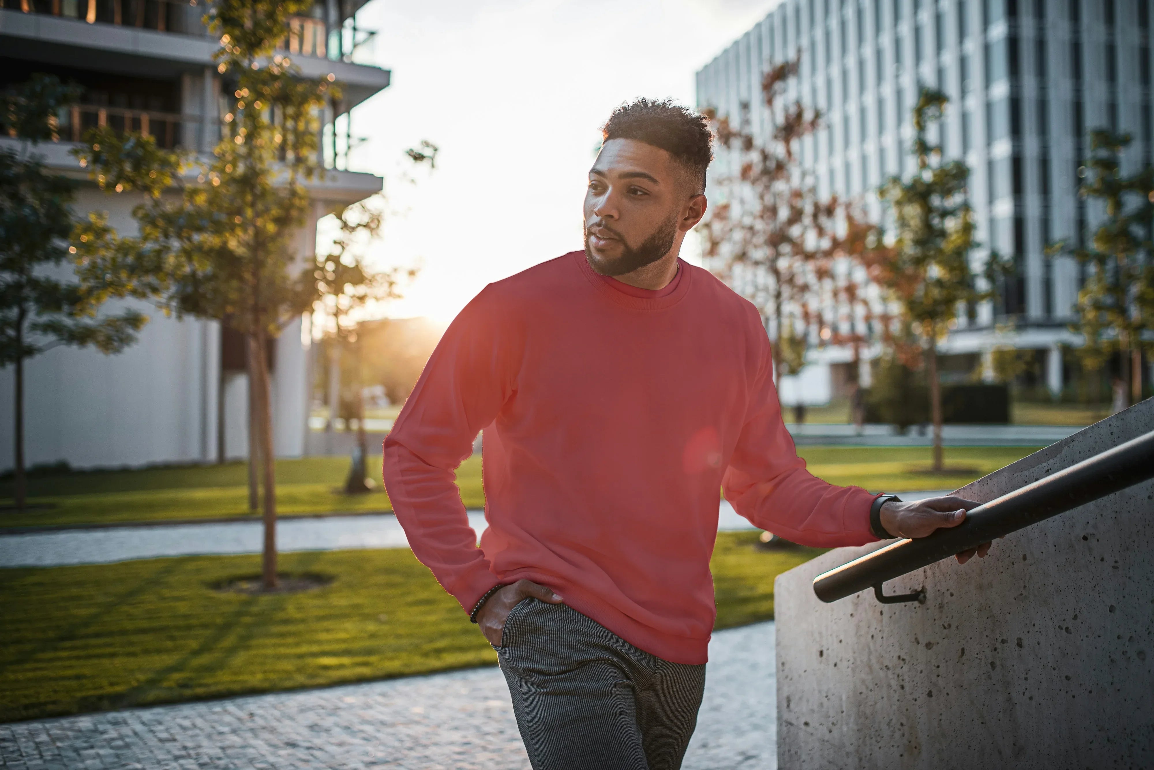 Coral Men's Sweatshirt - Not So Suttle