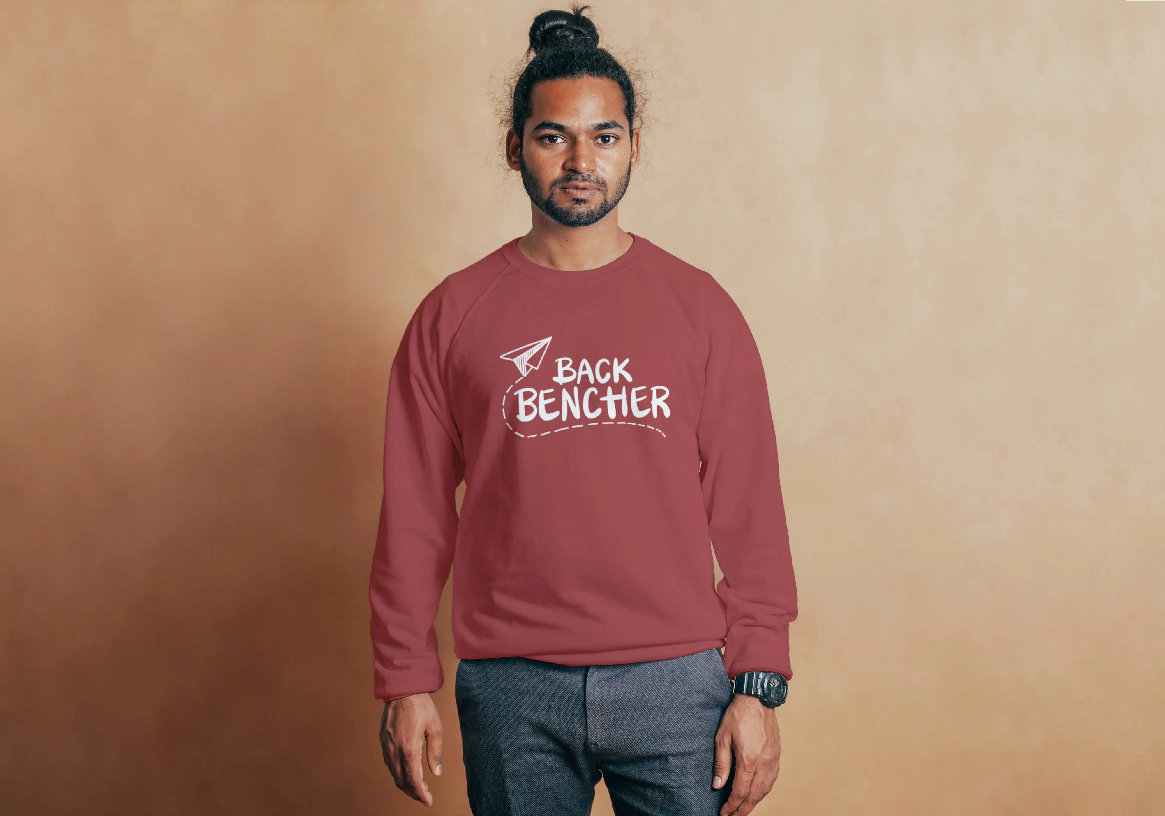 Back Benchers Graphic Sweatshirt for Men - Not So Suttle