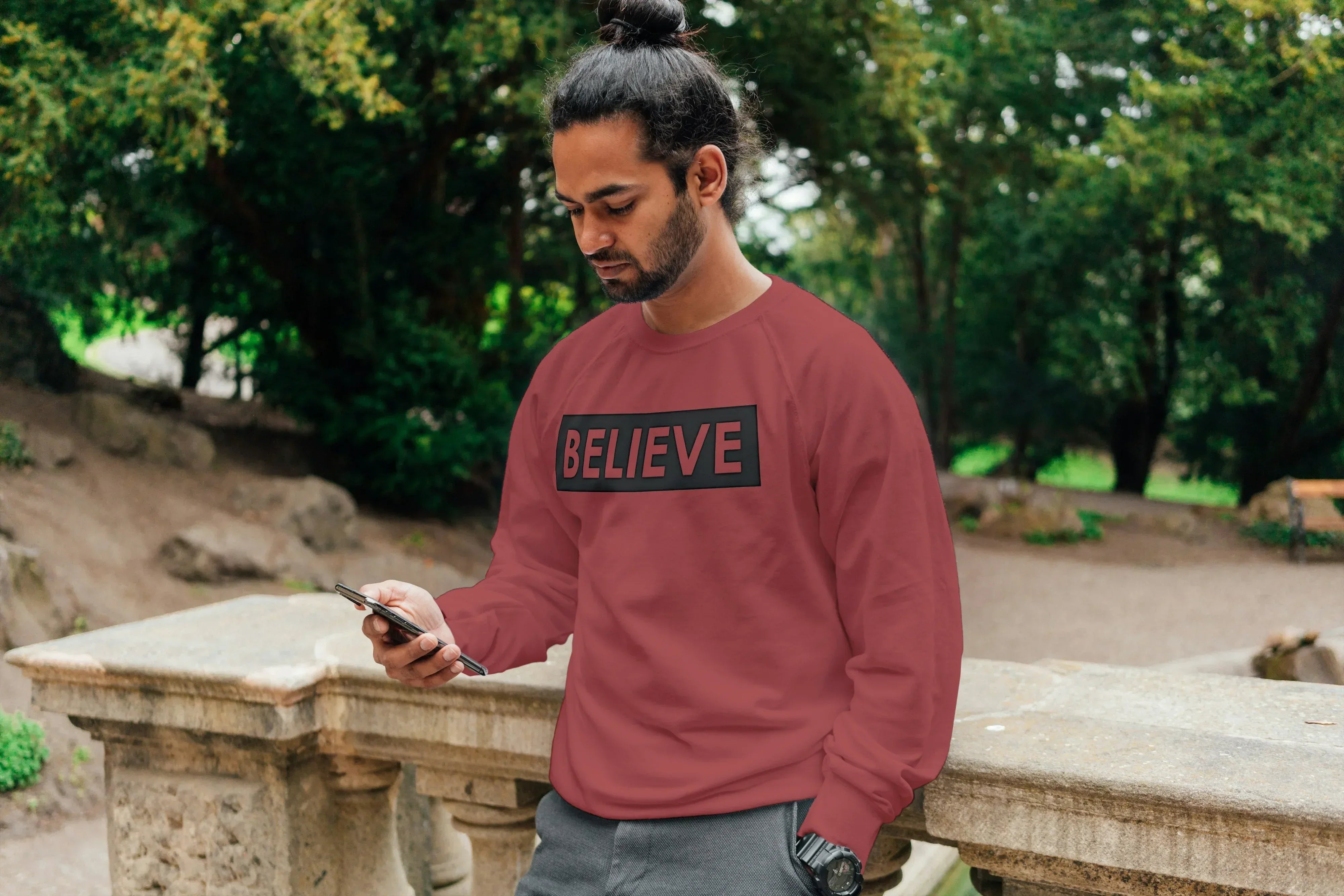 Believe Graphic Sweatshirt for Men - Not So Suttle