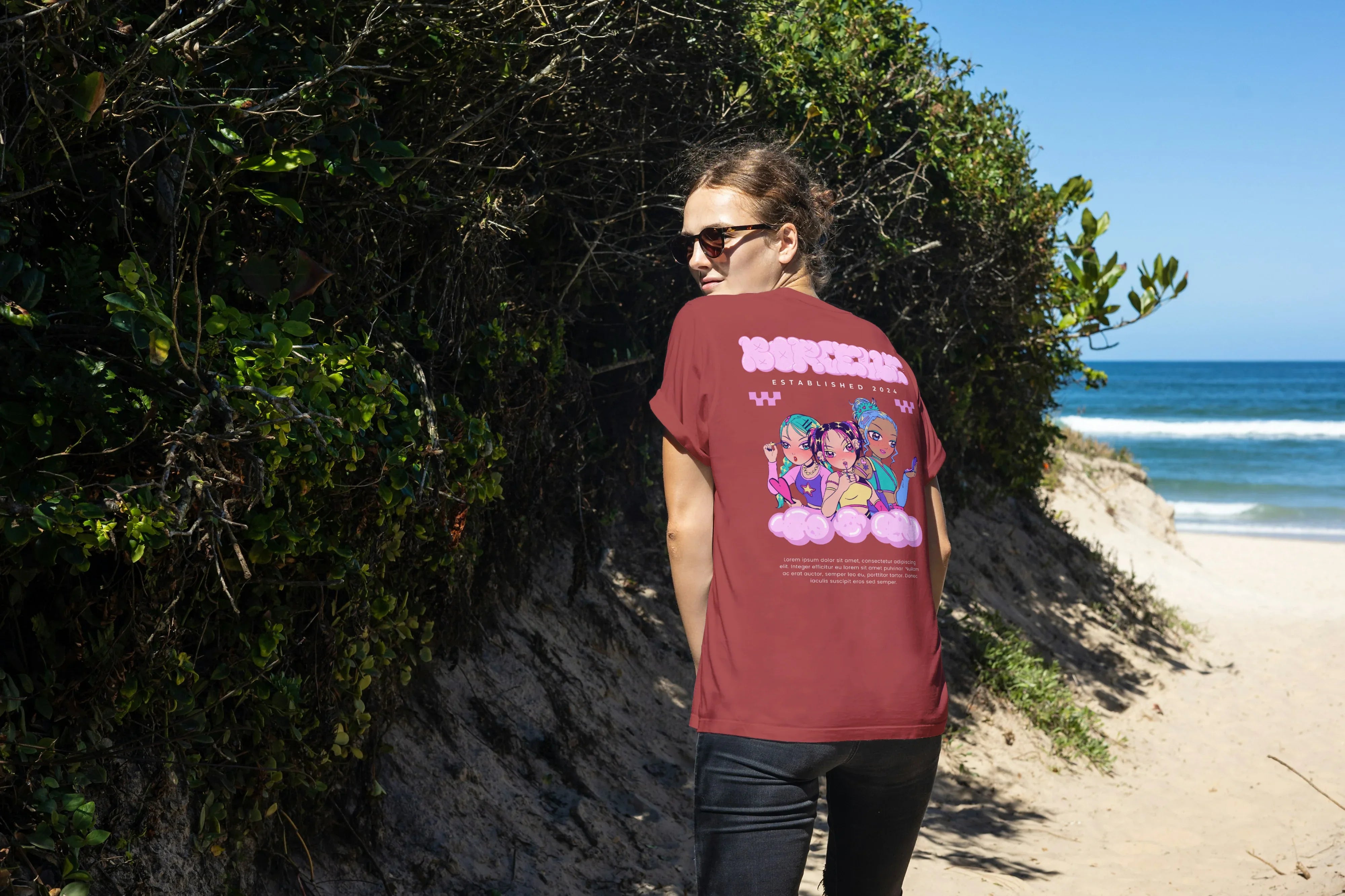 Borocelle Graphic Oversized Classic T-Shirt for Women - Not So Suttle