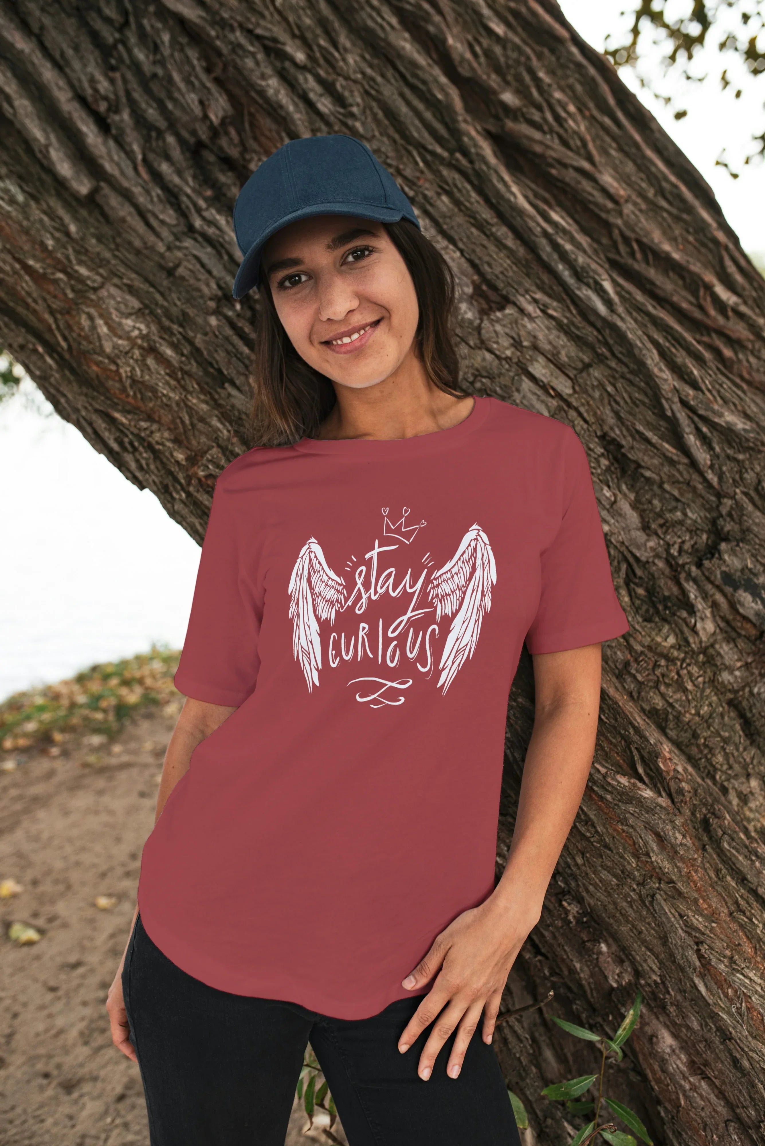 Stay Curious Graphic Oversized Classic T-Shirt for Women - Not So Suttle